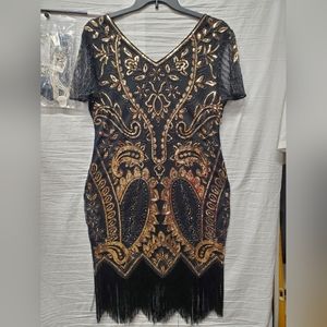 Women's Roaring 20's Flapper Dress 2XL